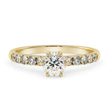 Silván timanttisormus 0,70ct, 14K keltakultaa vaakakuva, Silván vihkisormukset