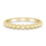 Silván diamond ring with a pebbled band 0,01ct, 14K yellow gold, Silván wedding rings