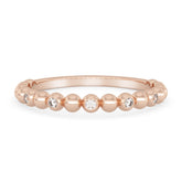 Silván timanttisormus pallokuvioitu 0,05ct, 14K rosekultaa, Silván vihkisormukset