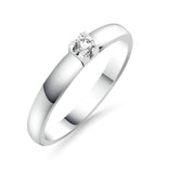 Silván timanttisormus 0,10ct, 14K valkokultaa, Silván vihkisormukset - Silván - Laatukoru