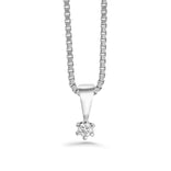 Silván timanttiriipus 0,05 ct, 14K valkokultaa, Silván timanttikorut - Silván - Laatukoru