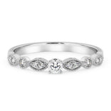 Silván sormus 0,18ct, 14K valkokultaa, Silván timanttikorut - Silván - Laatukoru
