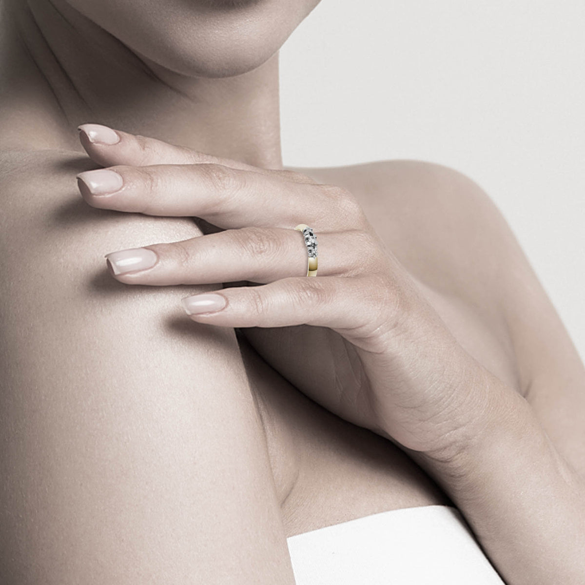 Silván timanttisormus 0,09ct, 14K keltakultaa, Silván timanttikorut - Silván - Laatukoru