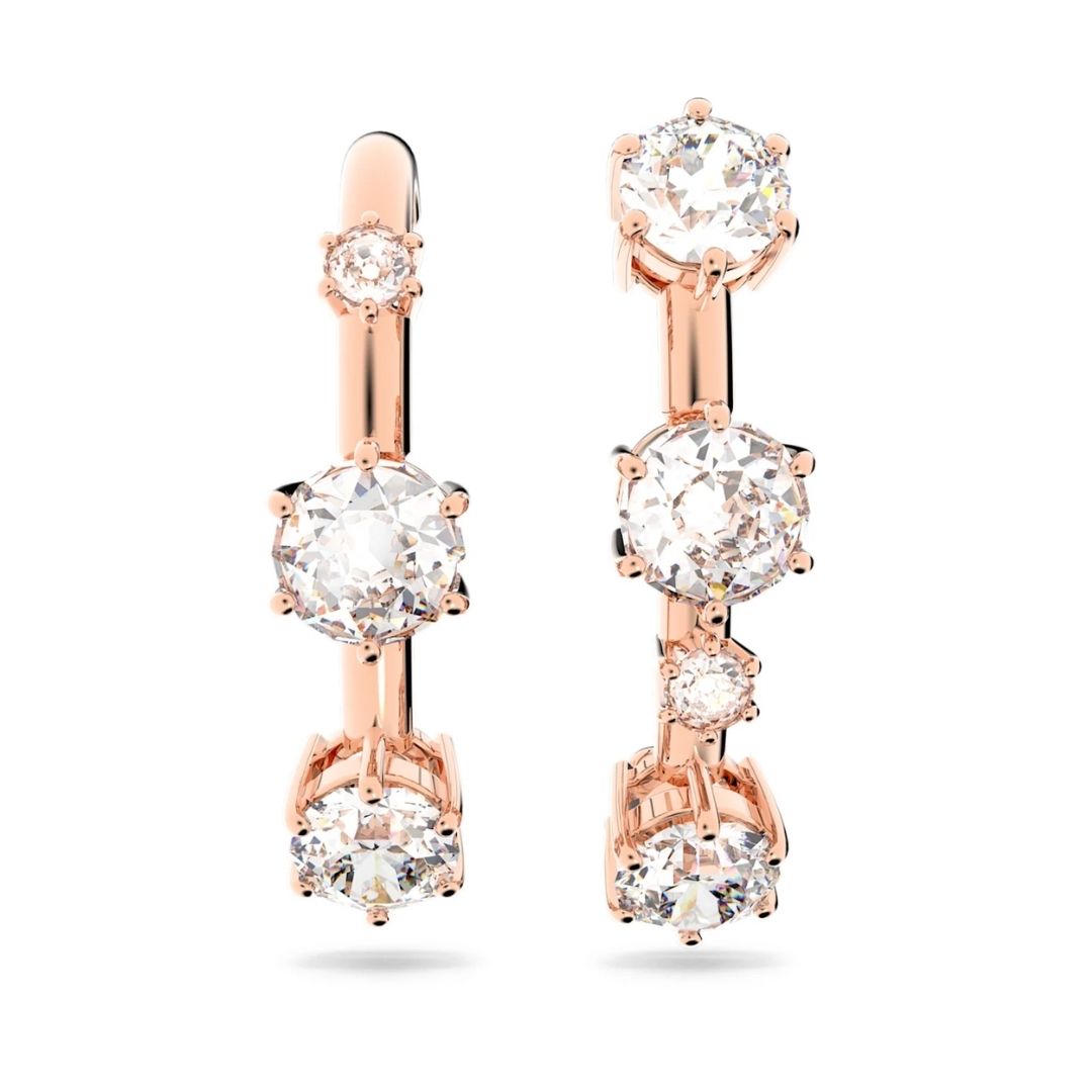 Swarovski Constella earrings rose gold coloured