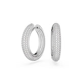 Swarovski Dextera rengaskorvakorut, koko M, vaalea metalli ja kirkkaat kristallit