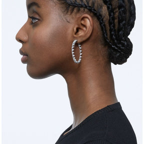 Swarovski Millenia hoop earrings, white 5602230
