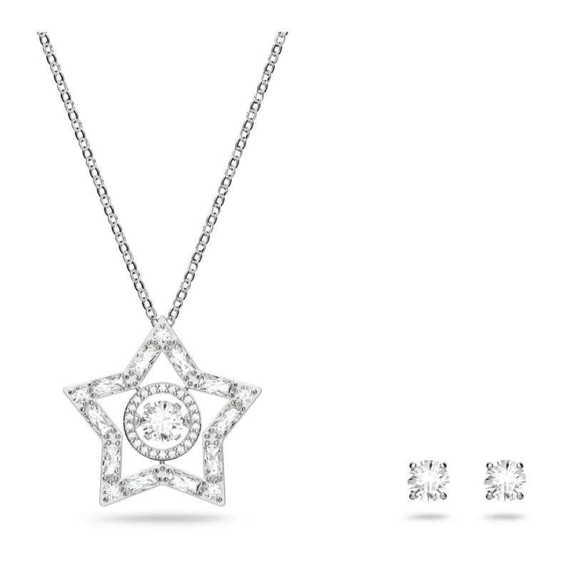Swarovski Stella light crystal pendant and earrings