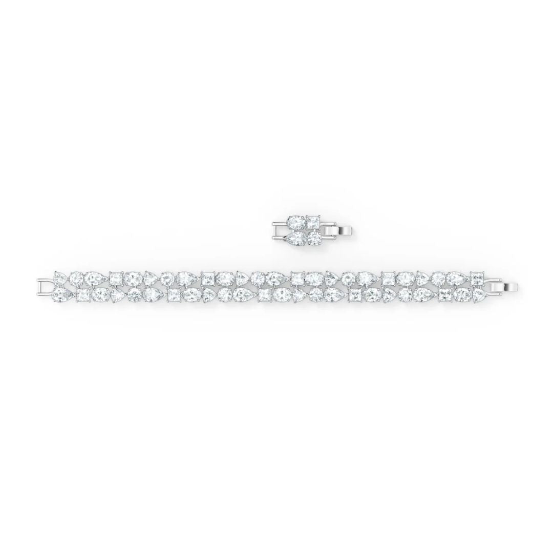 Swarovski Tennis Deluxe kristallirannekoru, vaalea