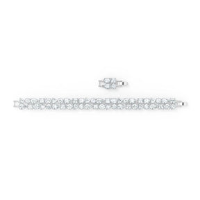 Swarovski Tennis Deluxe kristallirannekoru, vaalea