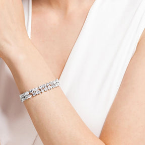 Swarovski Tennis Deluxe kristallirannekoru, vaalea
