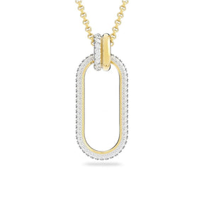 Swarovski Time crystal pendant, yellow gold colour