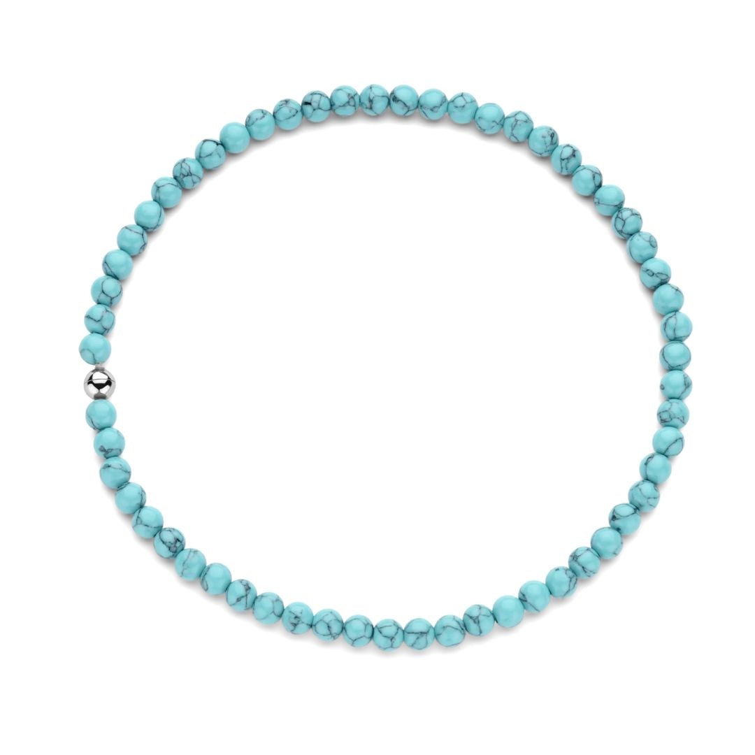 Ti Sento Milano necklace, turquoise stone and silver, 34016TQ