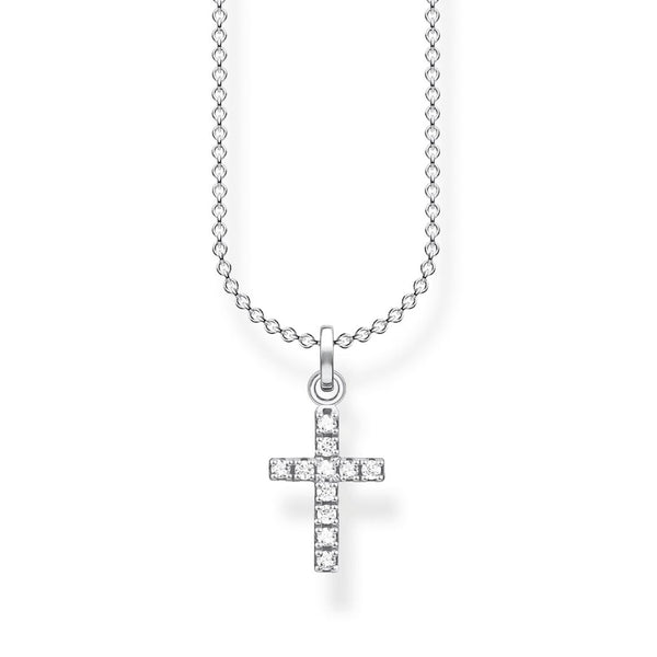Thomas Sabo Pendant Cross with Green Stones - Gold Plated