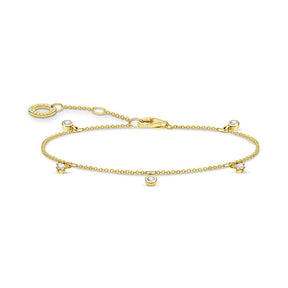 Thomas Sabo White Stones rannekoru, kullattua hopeaa, A1998-414-14