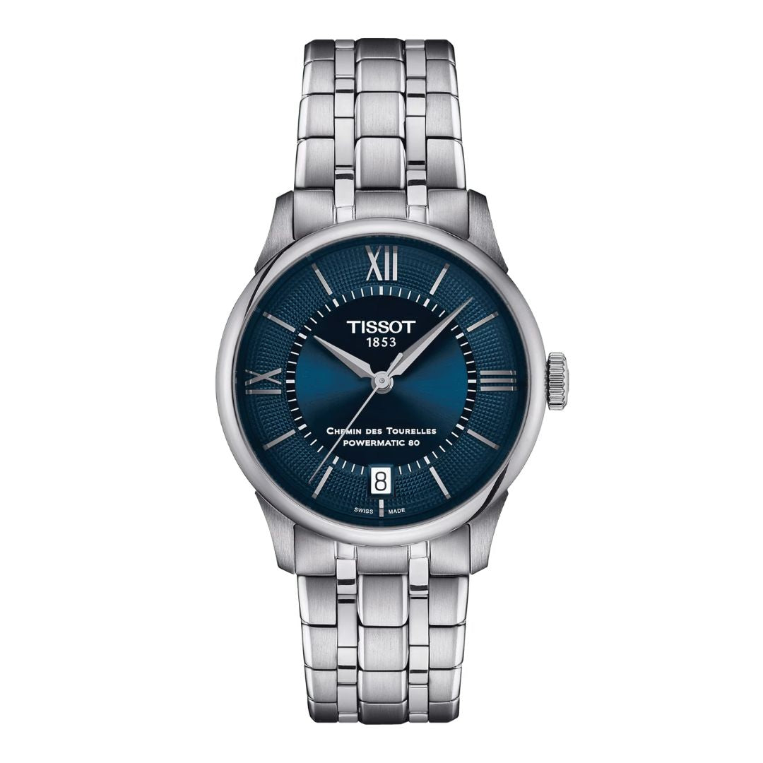 Tissot chemin des tourelles sales powermatic 80 blue dial