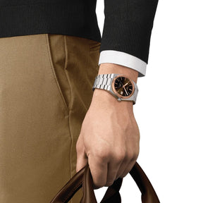 Tissot PRX Powermatic 80 terästä ja 18K ruusukultaa T9314074129100, miesten rannekello