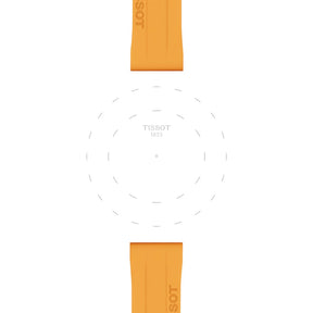 Tissot ranneke, 18 mm, oranssi silikoni, T852047452