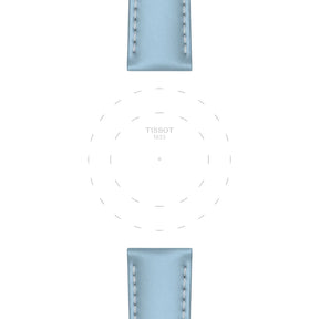 Tissot ranneke, 18 mm, vaaleansinistä nahkaa, T852048148