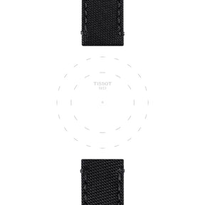 Tissot ranneke, 22 mm, musta kangas, T852044936