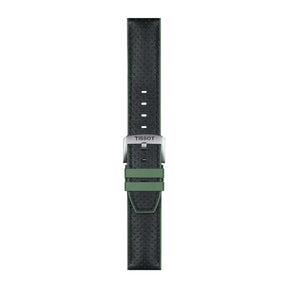 Tissot ranneke, 22 mm, musta nahka ja vihreä silikoni, T852046787