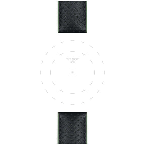 Tissot ranneke, 22 mm, musta nahka ja vihreä silikoni, T852046787