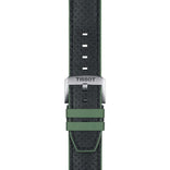 Tissot ranneke, 22 mm, musta nahka ja vihreä silikoni, T852046787