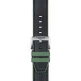 Tissot ranneke, 22 mm, musta nahka ja vihreä silikoni, T852046787