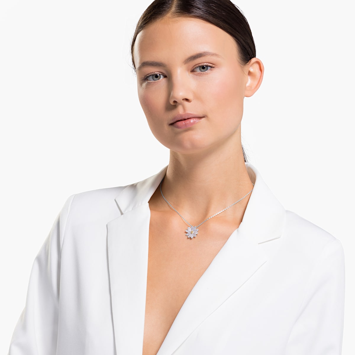 Swarovski Eternal Flower crystal pendant, yellow crystal