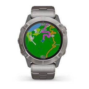 Garmin Fenix 6X Pro Solar 51 mm titaani ja ilmastoitu titaaniranneke, monilajiälykello 010-02157-24 - Garmin - Laatukoru