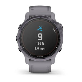 Garmin Fenix 6S Pro Solar 42 mm ametisti ja harmaa silikonihihna, monilajiälykello 010-02409-15 - Garmin - Laatukoru