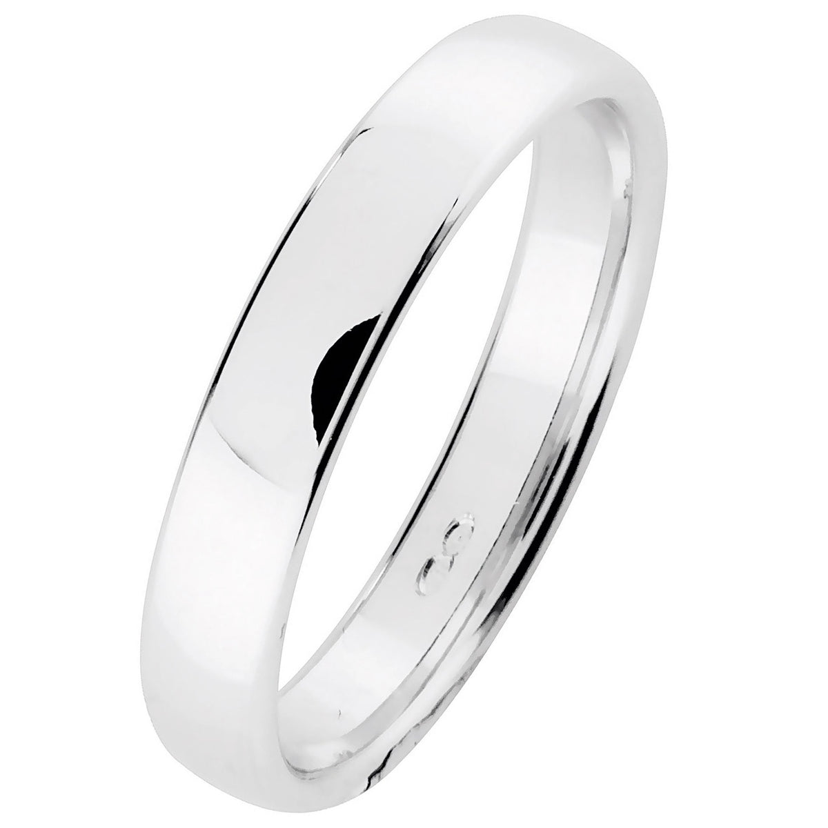 9ct White Gold 4mm Width Wedding Band | Prouds