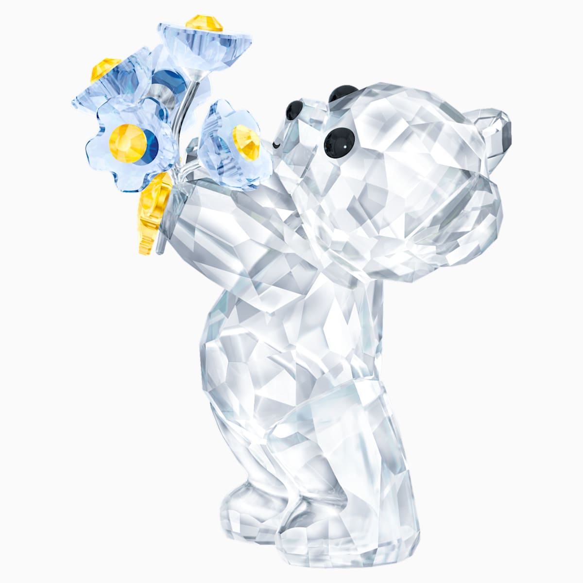 Swarovski Kris Bear Forget-me-not, teddy bear, crystal figurine