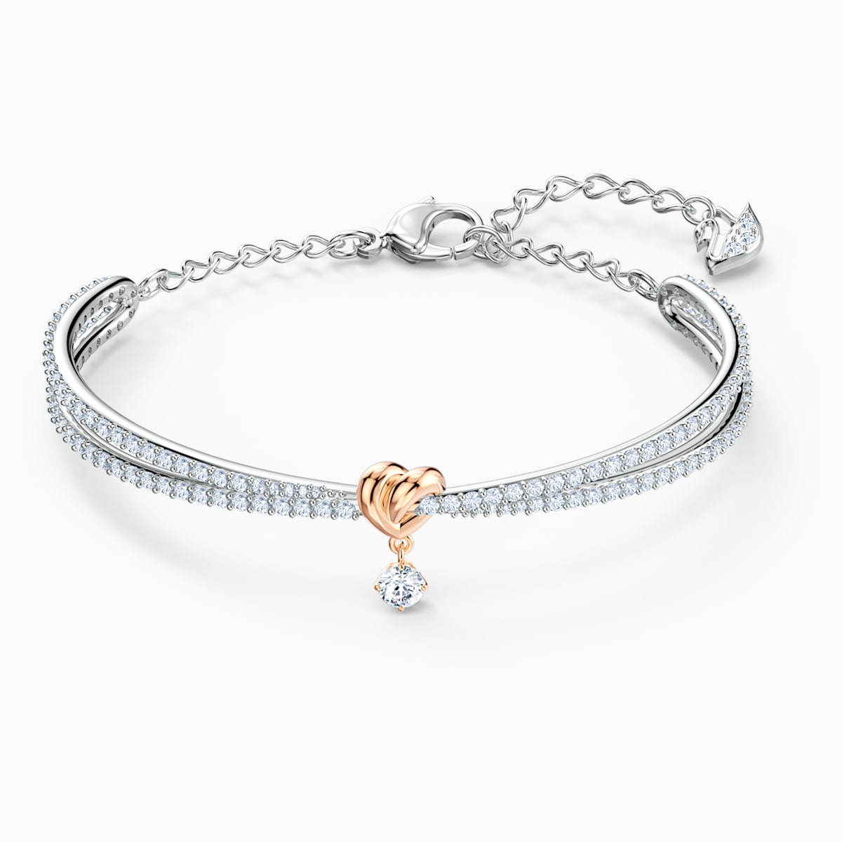 Swarovski Lifelong Heart crystal bracelet, white