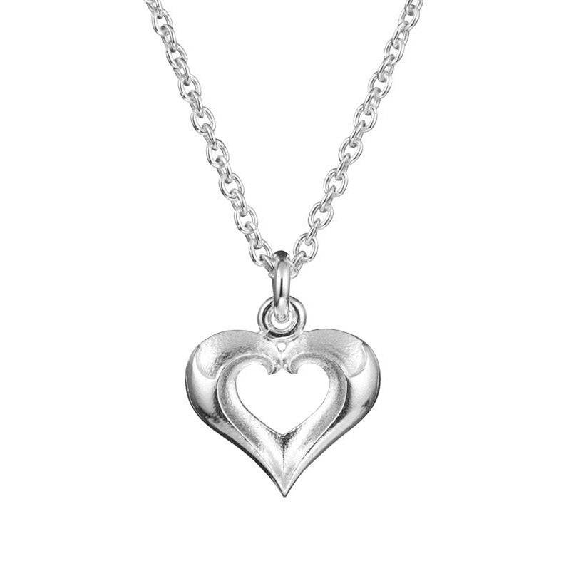 【フィンランド】LUMOAVA (ルモアヴァ) パールオメガネックレス ハート型 Lumoava Snow White silver pendant heart