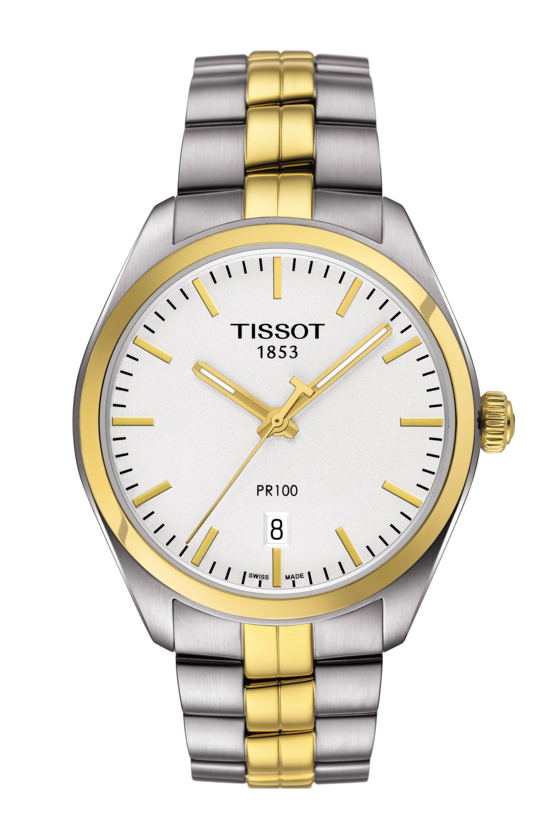 Tissot PR 100 T1014102203100 watch two tone