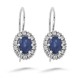 Silván timanttikorvakorut 0,56ct Safiireilla, 14K valkokultaa, Silván timanttikorut - Silván - Laatukoru