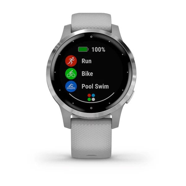 Garmin Vivoactive 4S Powder Grey and Silver 40 mm, Multi-sport Smartwa